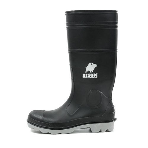 INCA PVC/NITRILE SAFETY GUMBOOT BLACK/GREY